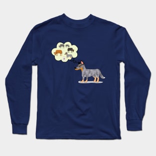 Blue heeler and westie love cattle Long Sleeve T-Shirt